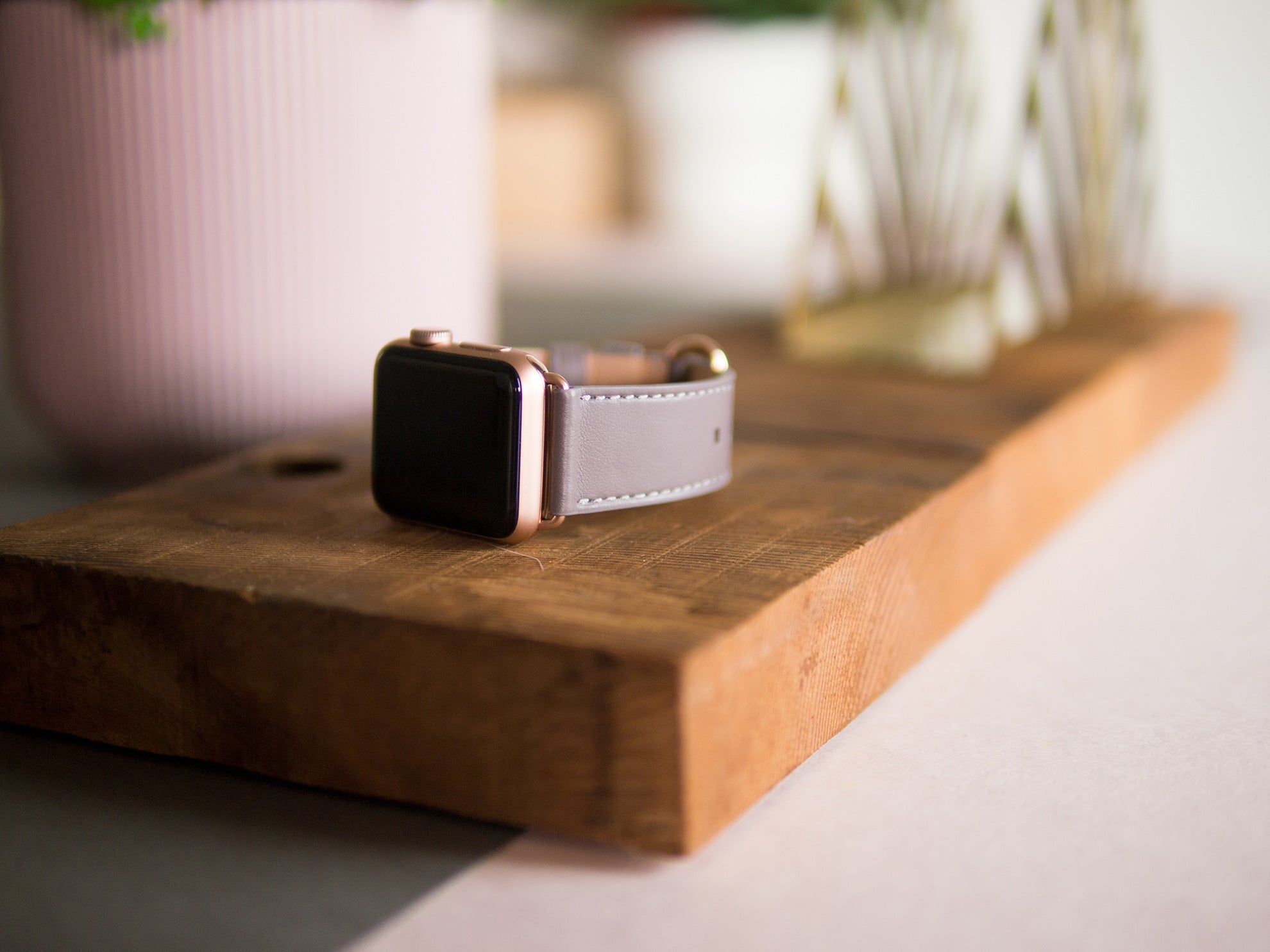 惜福品 - Apple Watch 皮革錶帶 - 38-42mm - 礫石灰