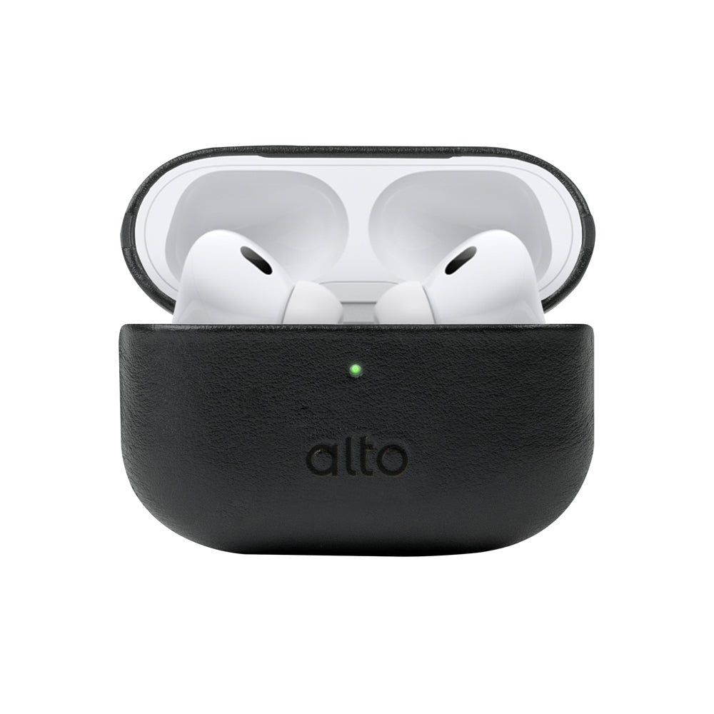 AirPods Pro 2 皮革保護套 - 渡鴉黑