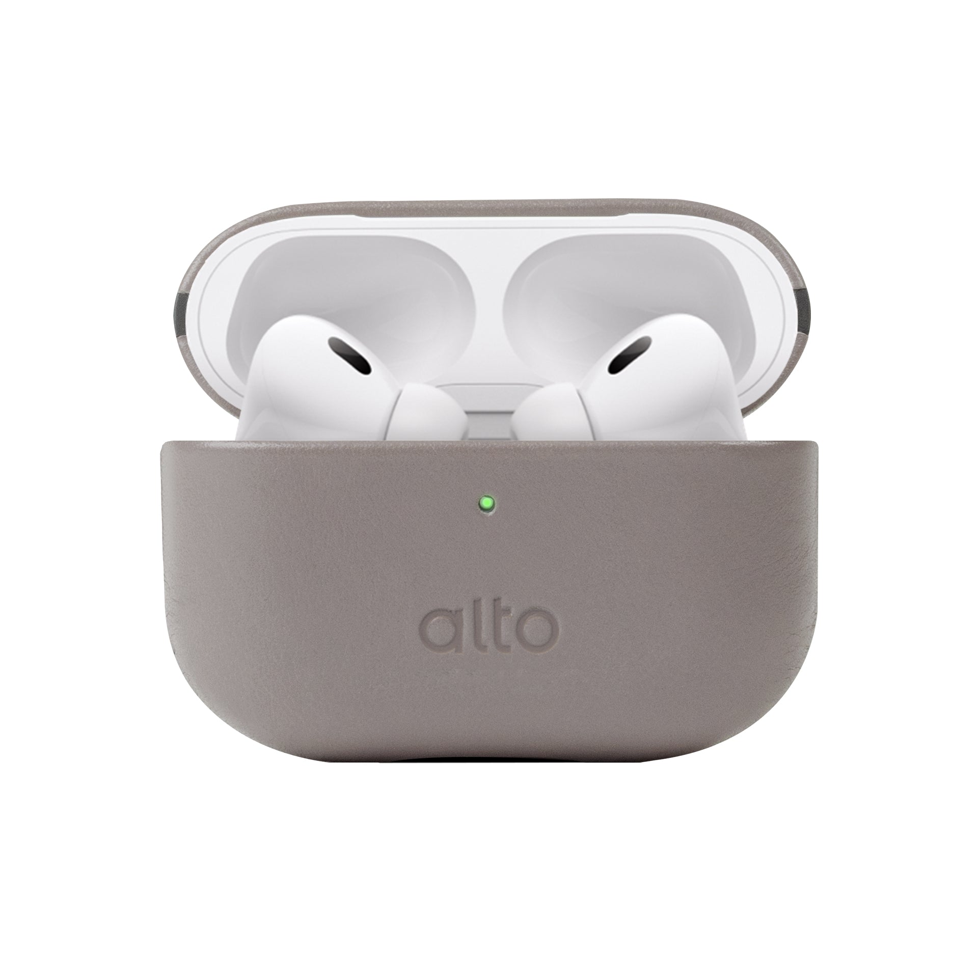 AirPods Pro 3 皮革保護套 - 礫石灰