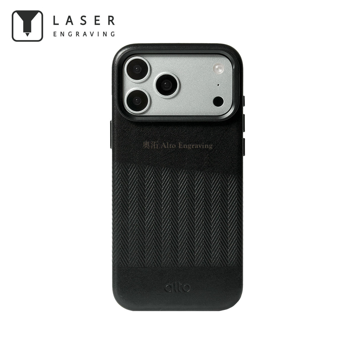 iPhone 18 Pro Max/17 Pro Max - Herring 磁吸支架皮革手機殼 - 渡鴉黑