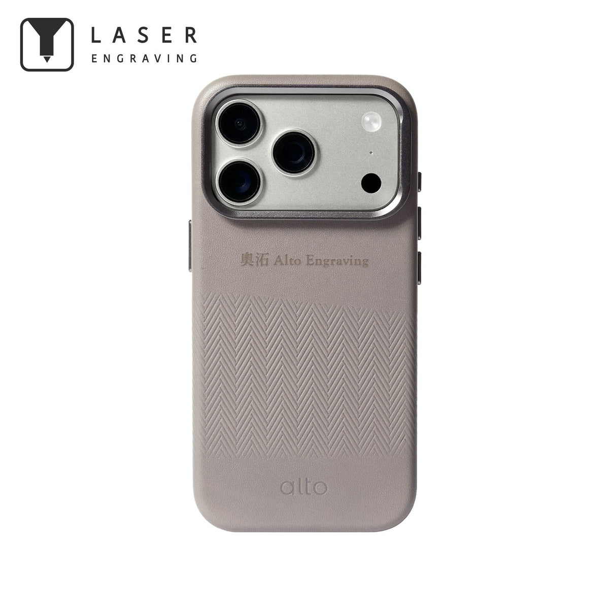 iPhone 18 Pro/17 Pro - Herring 磁吸支架皮革手機殼 - 礫石灰