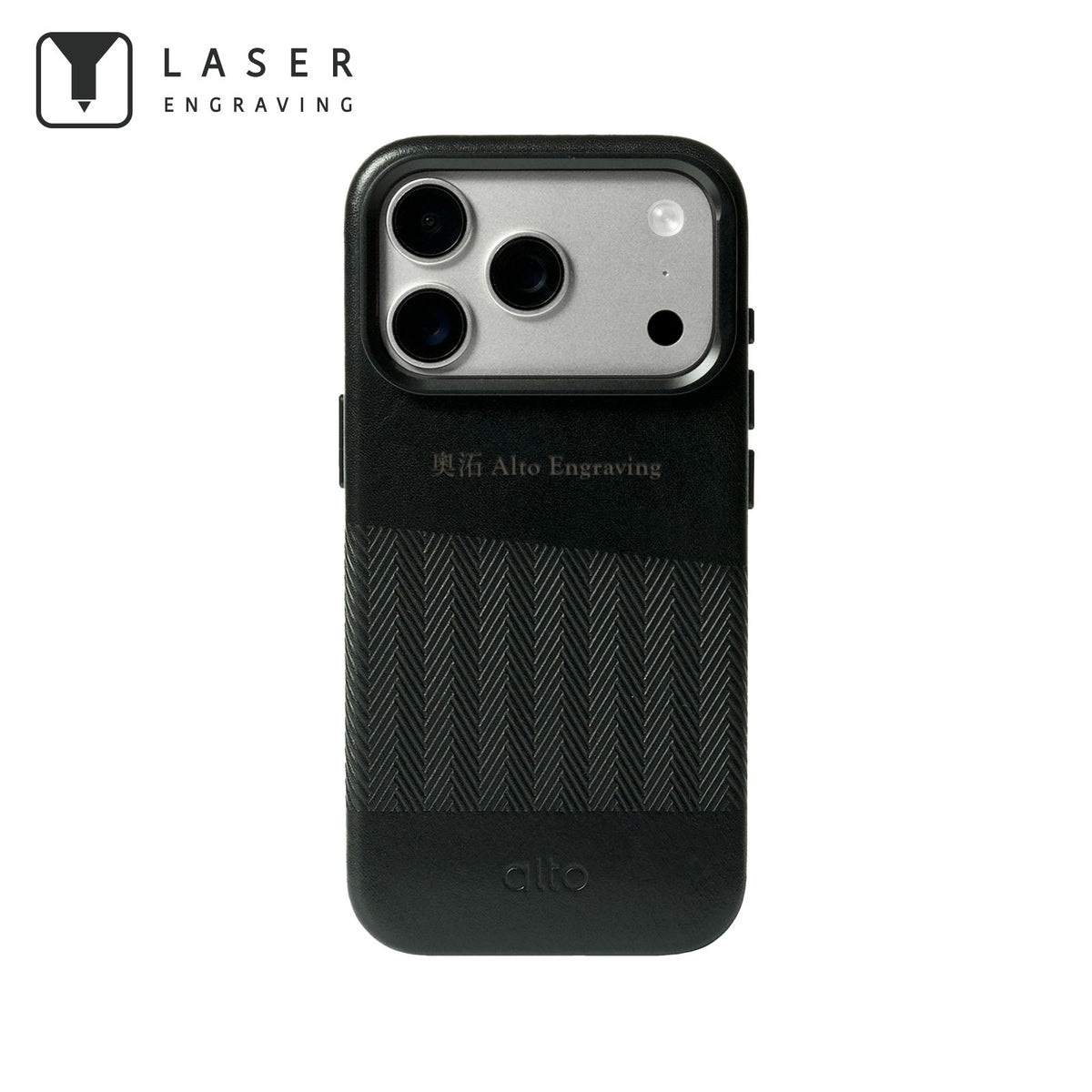 iPhone 18 Pro/17 Pro - Herring 磁吸支架皮革手機殼 - 渡鴉黑