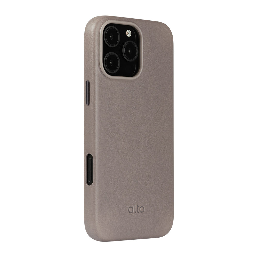 iPhone 16 Pro Max - Clop 磁吸皮革手機殼 - 礫石灰