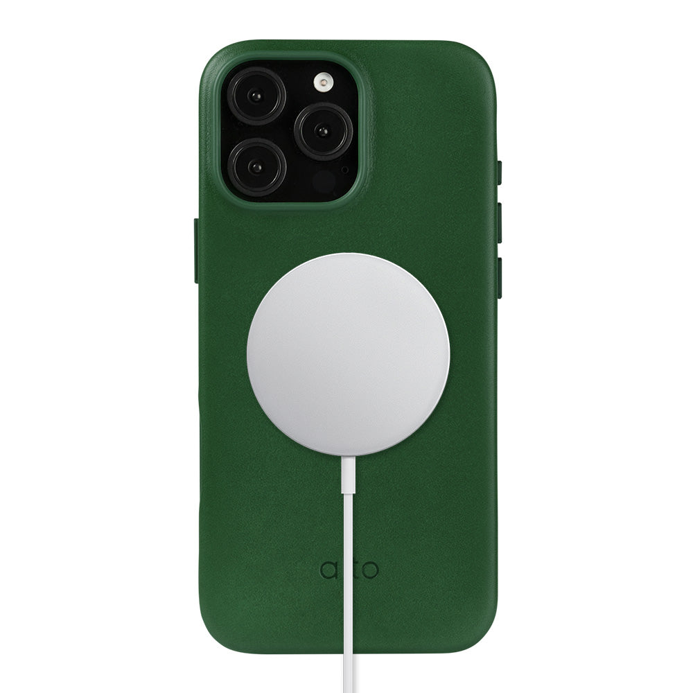 惜福品 - iPhone 16 Pro Max - Clop 磁吸皮革手機殼 - 森林綠