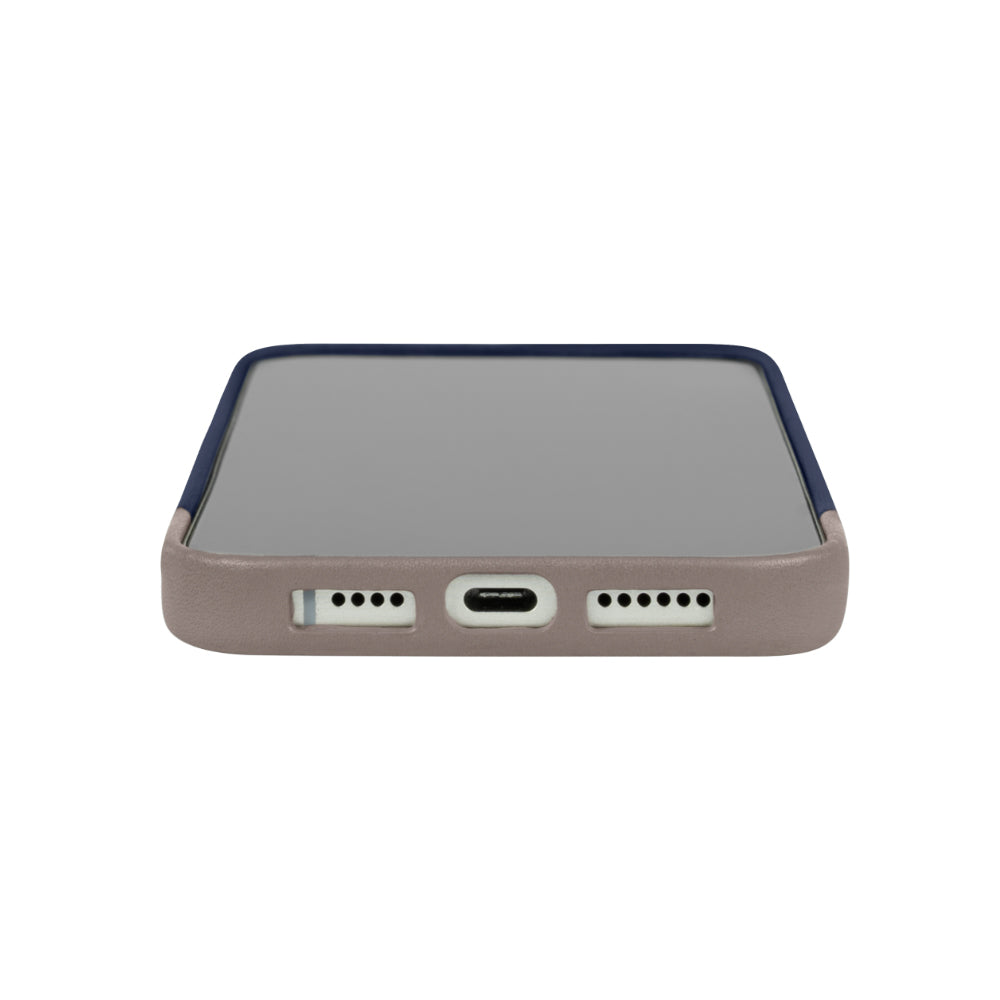 iPhone 16 Pro Max - Metro 插卡皮革手機殼 - 海軍藍/礫石灰