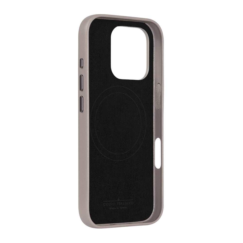 惜福品 - iPhone 16 Pro - Clop 磁吸皮革手機殼 - 礫石灰