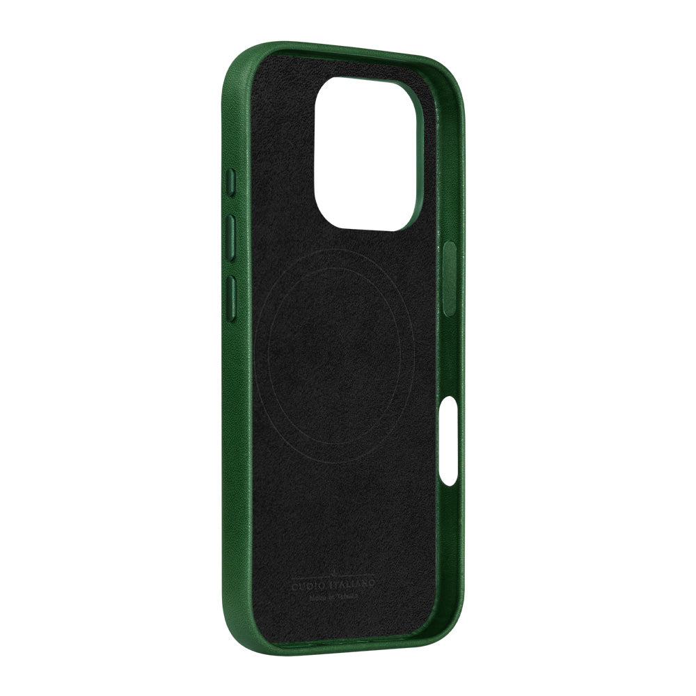 惜福品 - iPhone 16 Pro - Clop 磁吸皮革手機殼 - 森林綠