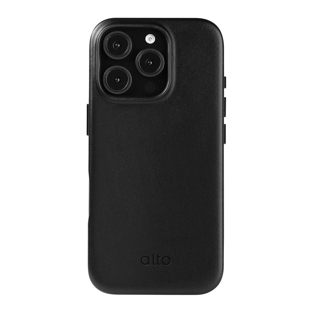 iPhone 16 Pro - Clop 磁吸皮革手機殼 - 渡鴉黑