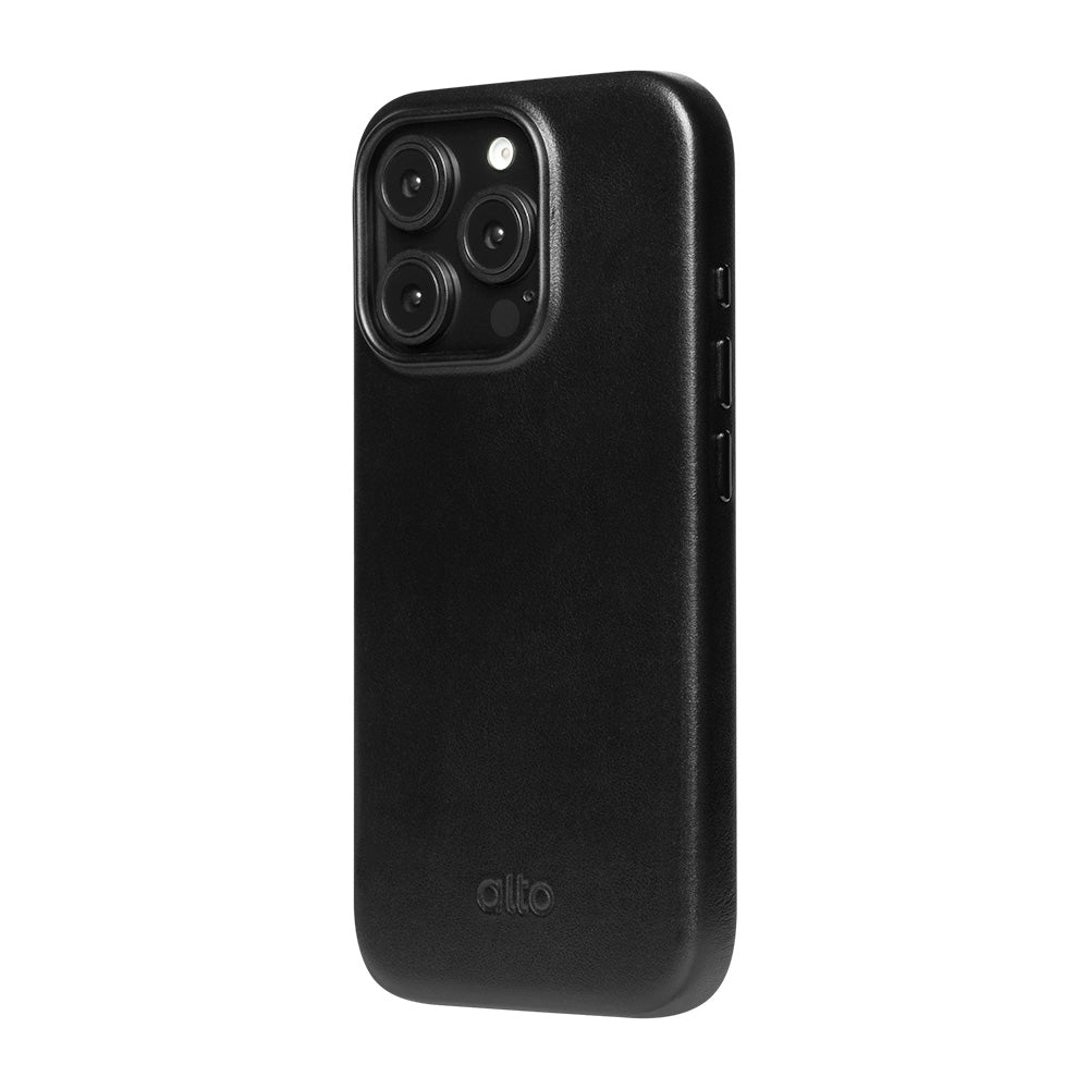 iPhone 16 Pro - Clop 磁吸皮革手機殼 - 渡鴉黑