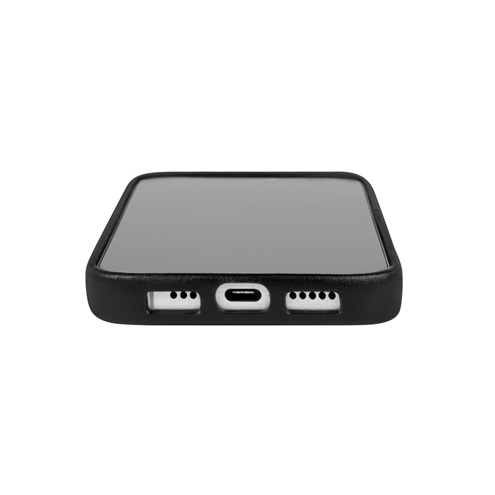 iPhone 16 Pro - Herring 磁吸壓紋皮革手機殼 - 渡鴉黑