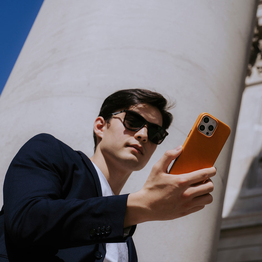 惜福品 - iPhone 16 - Clop 磁吸皮革手機殼 - 焦糖棕