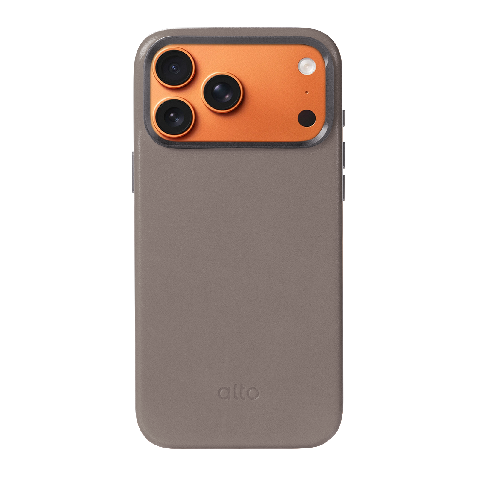 iPhone 17 Pro Max - Uplop 磁吸支架皮革手機殼 - 礫石灰