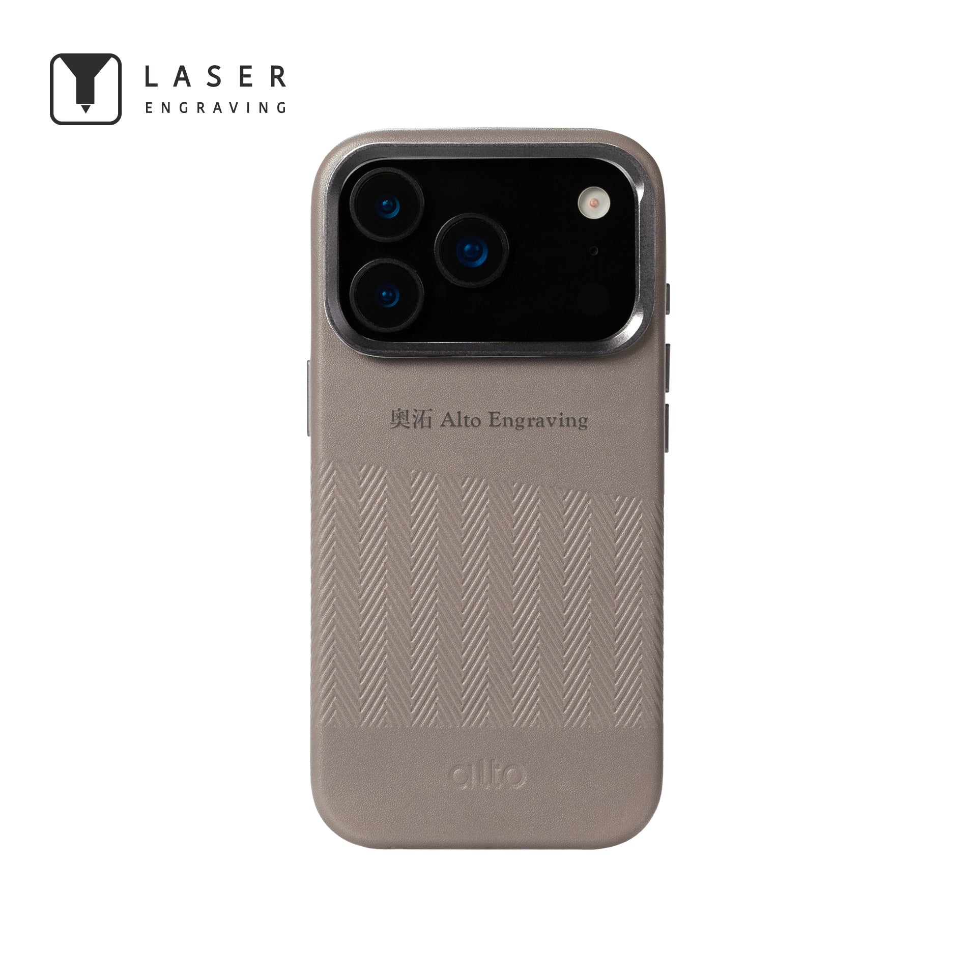 iPhone 17 Pro - Herring 磁吸支架皮革手機殼 - 礫石灰
