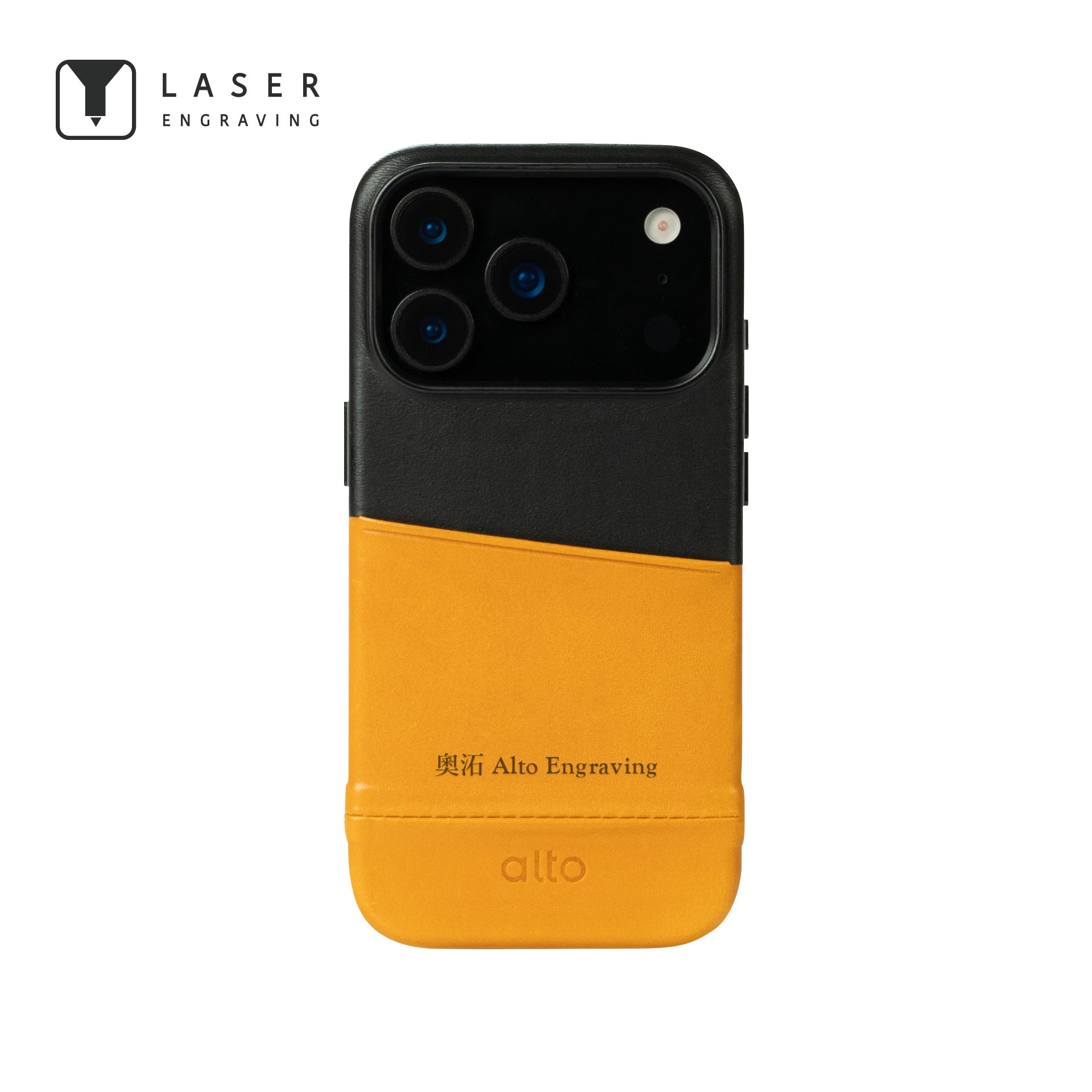 iPhone 17 Pro - Metro 插卡式皮革手機殼 - 焦糖棕/渡鴉黑