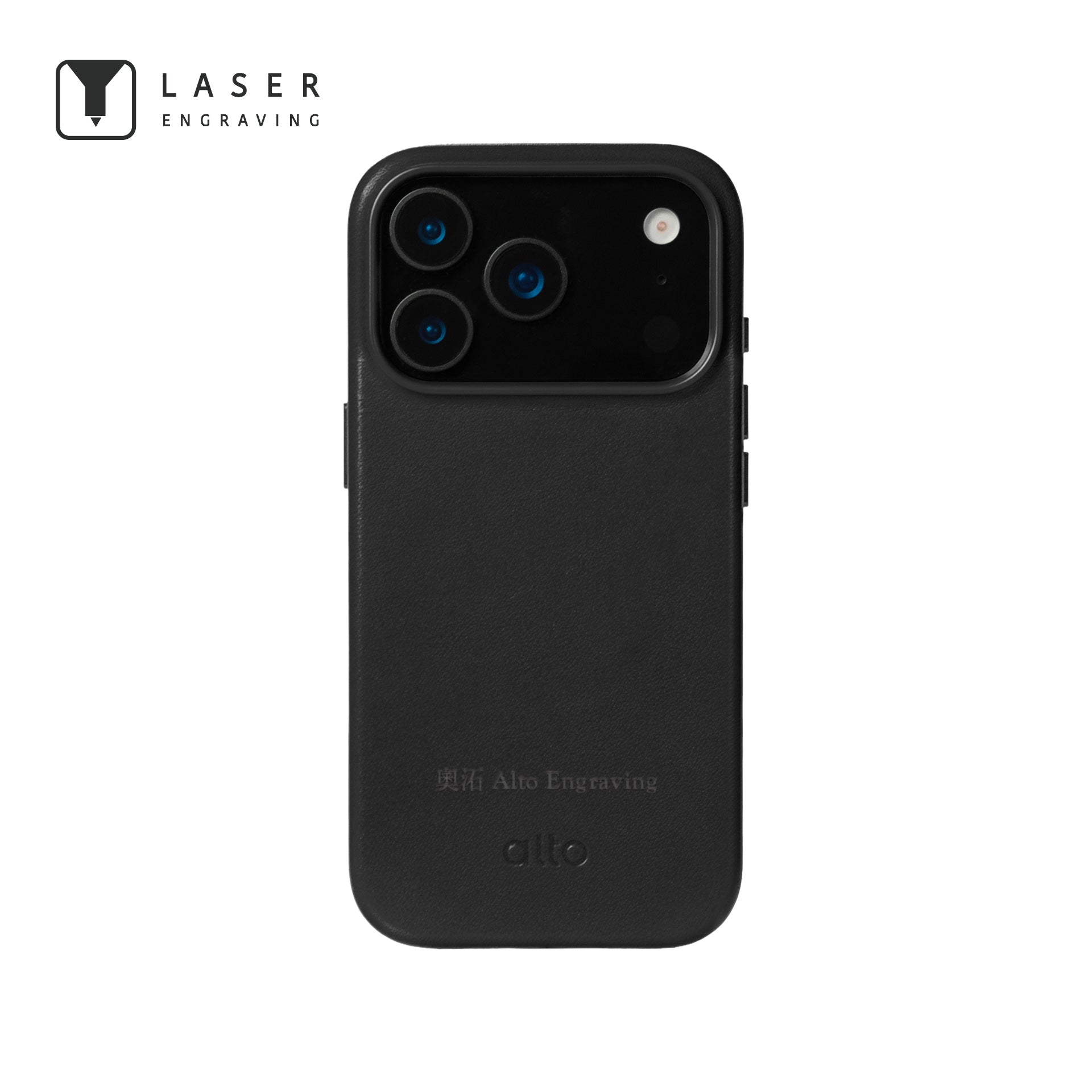 iPhone 17 - Clop 磁吸皮革手機殼 - 渡鴉黑