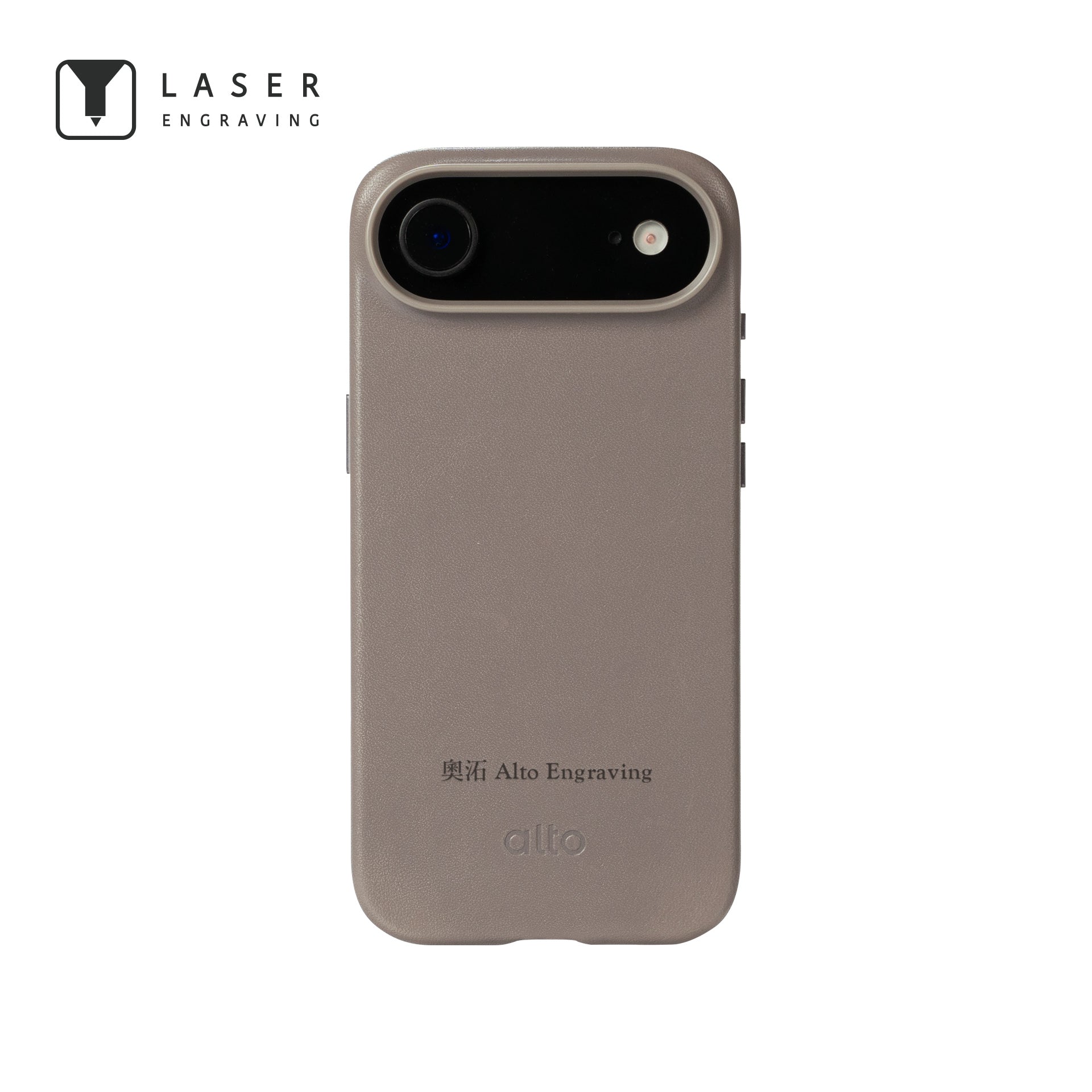 iPhone Air - Clop 磁吸皮革手機殼 - 礫石灰