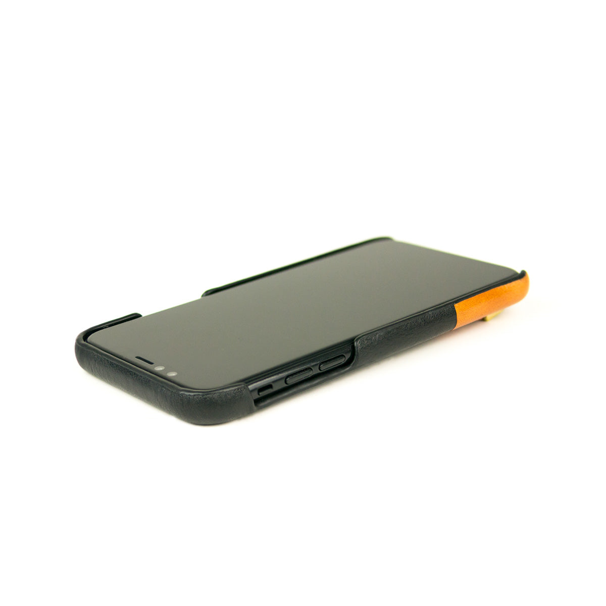 iPhone 11 Pro - Anello 掛繩皮革手機殼 - 渡鴉黑/焦糖棕