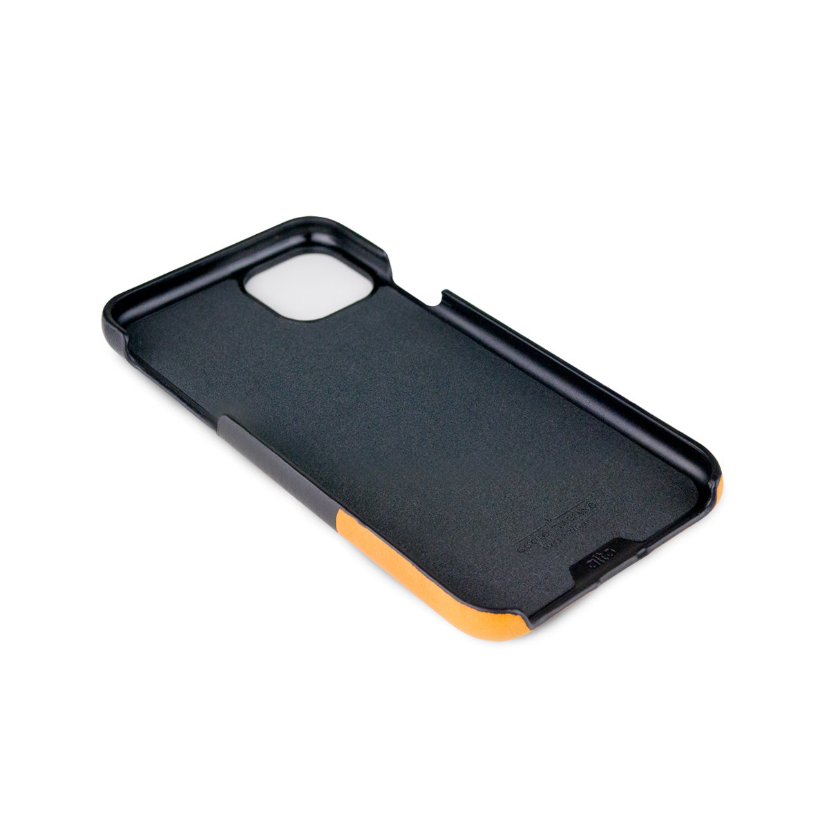 iPhone 11 Pro - Anello 掛繩皮革手機殼 - 渡鴉黑/焦糖棕