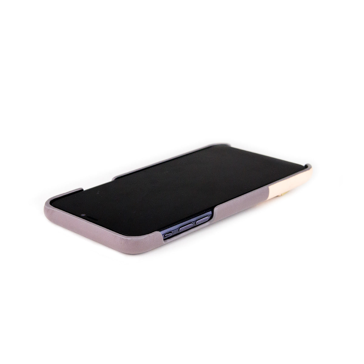 iPhone 11 Pro - Anello 掛繩皮革手機殼 - 礫石灰/本色