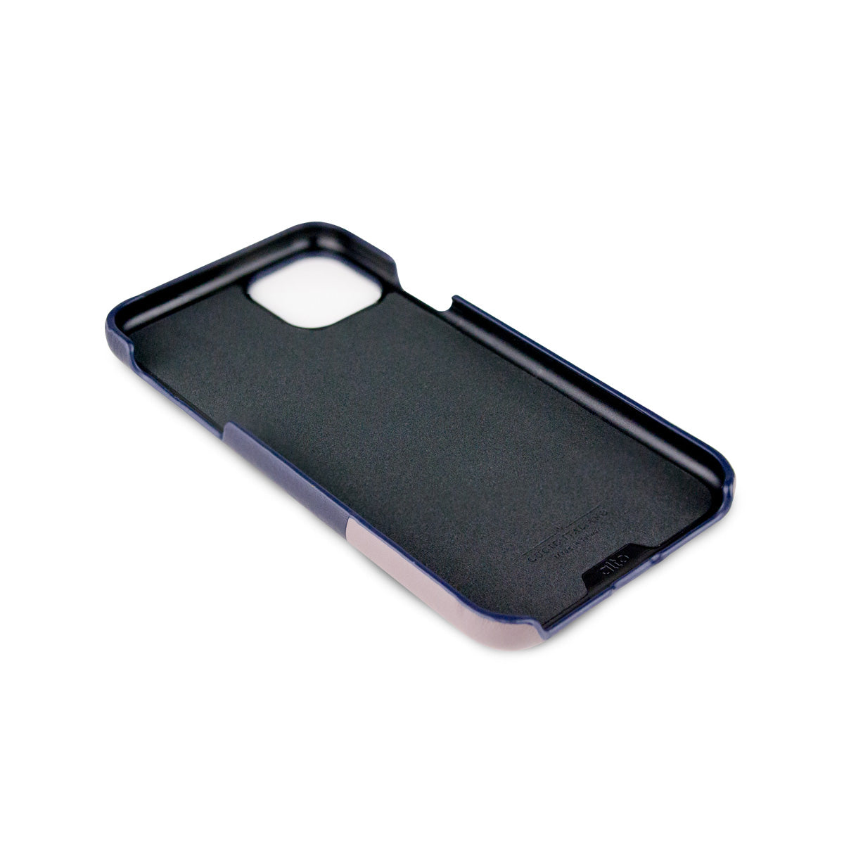 iPhone 11 Pro Max - Anello 掛繩皮革手機殼 - 海軍藍/礫石灰