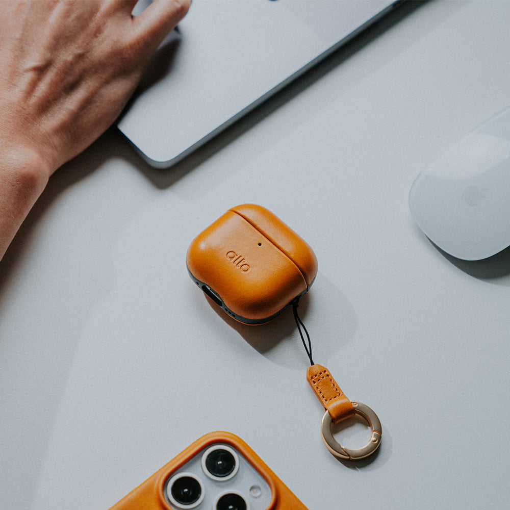 惜福品 - AirPods 4 皮革保護套 - 焦糖棕