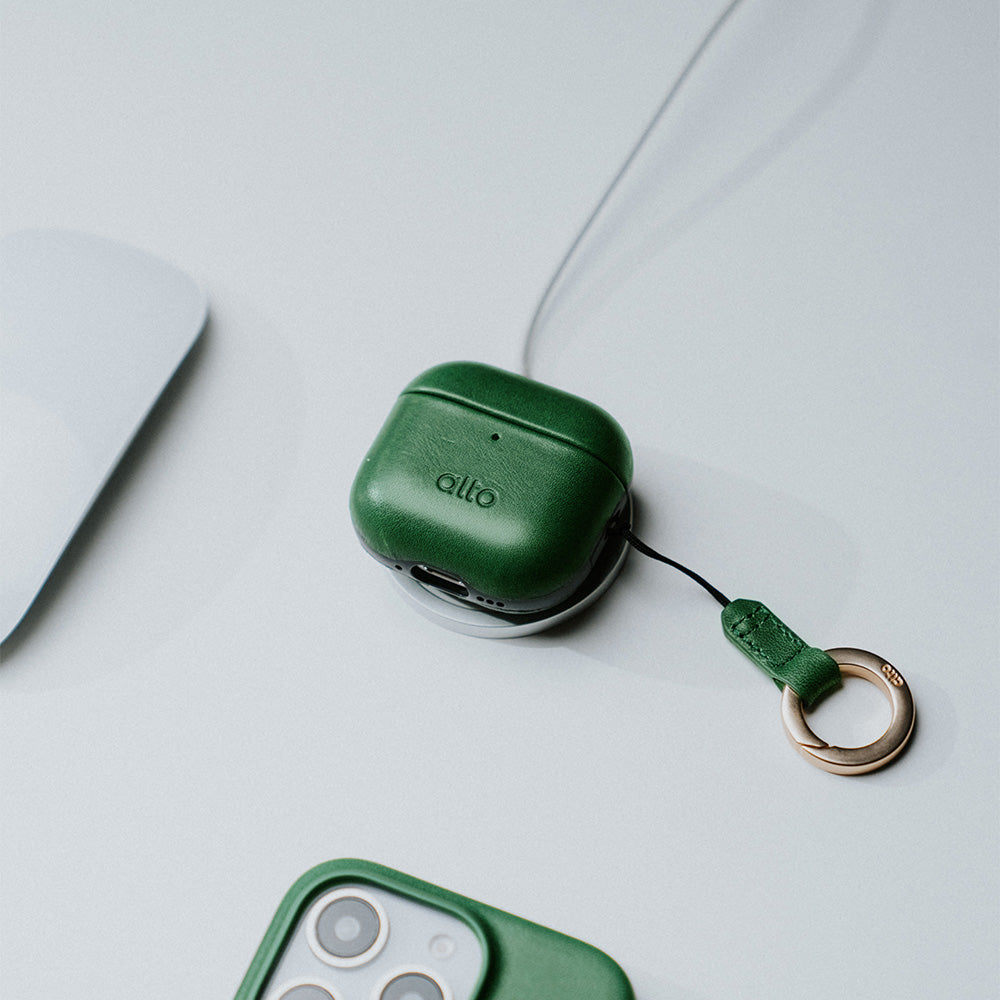 惜福品 - AirPods 4 皮革保護套 - 森林綠