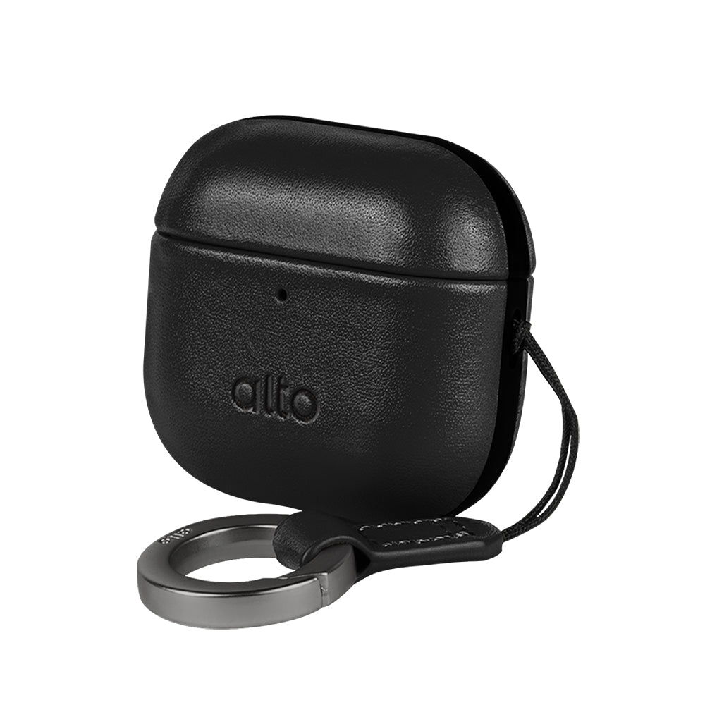 AirPods 4 皮革保護套 - 渡鴉黑