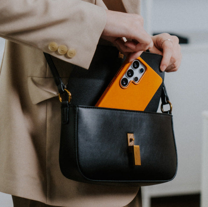 惜福品 - Samsung Galaxy S25 Ultra Clop 磁吸皮革手機殼 - 焦糖棕