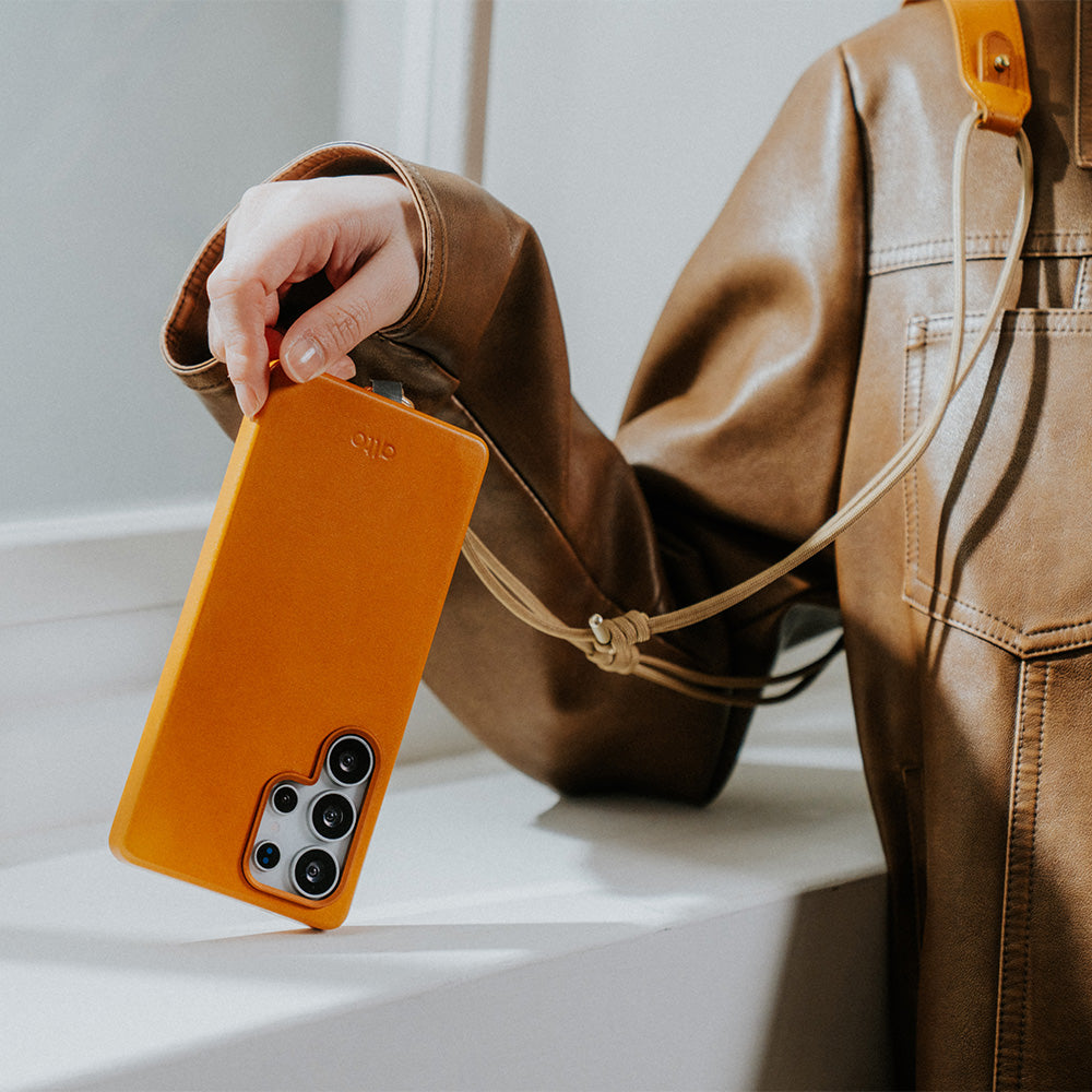 惜福品 - Samsung Galaxy S25 Ultra Clop 磁吸皮革手機殼 - 焦糖棕