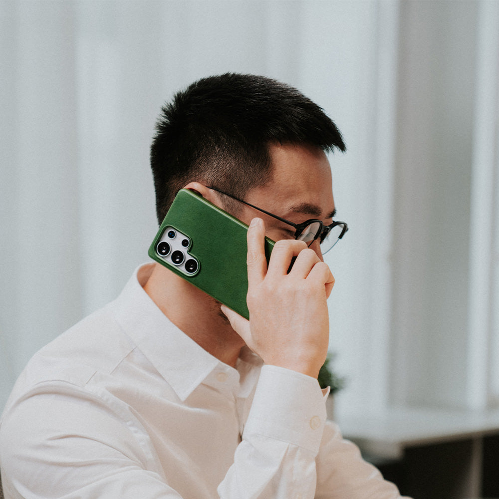 惜福品 - Samsung Galaxy S25 Ultra Clop 磁吸皮革手機殼 - 森林綠