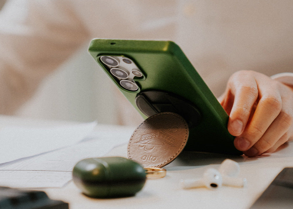 惜福品 - Samsung Galaxy S25 Ultra Clop 磁吸皮革手機殼 - 森林綠