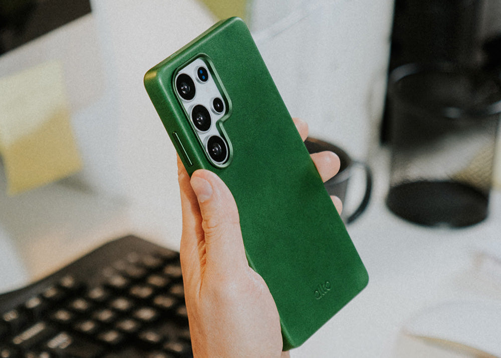 惜福品 - Samsung Galaxy S25 Ultra Clop 磁吸皮革手機殼 - 森林綠