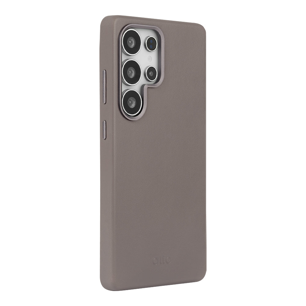 惜福品 - Samsung Galaxy S25 Ultra Clop 磁吸皮革手機殼 - 礫石灰