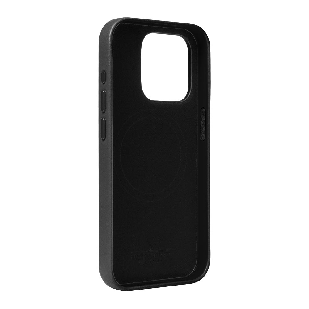 iPhone 15 Pro - Clop 磁吸皮革手機殼 - 渡鴉黑