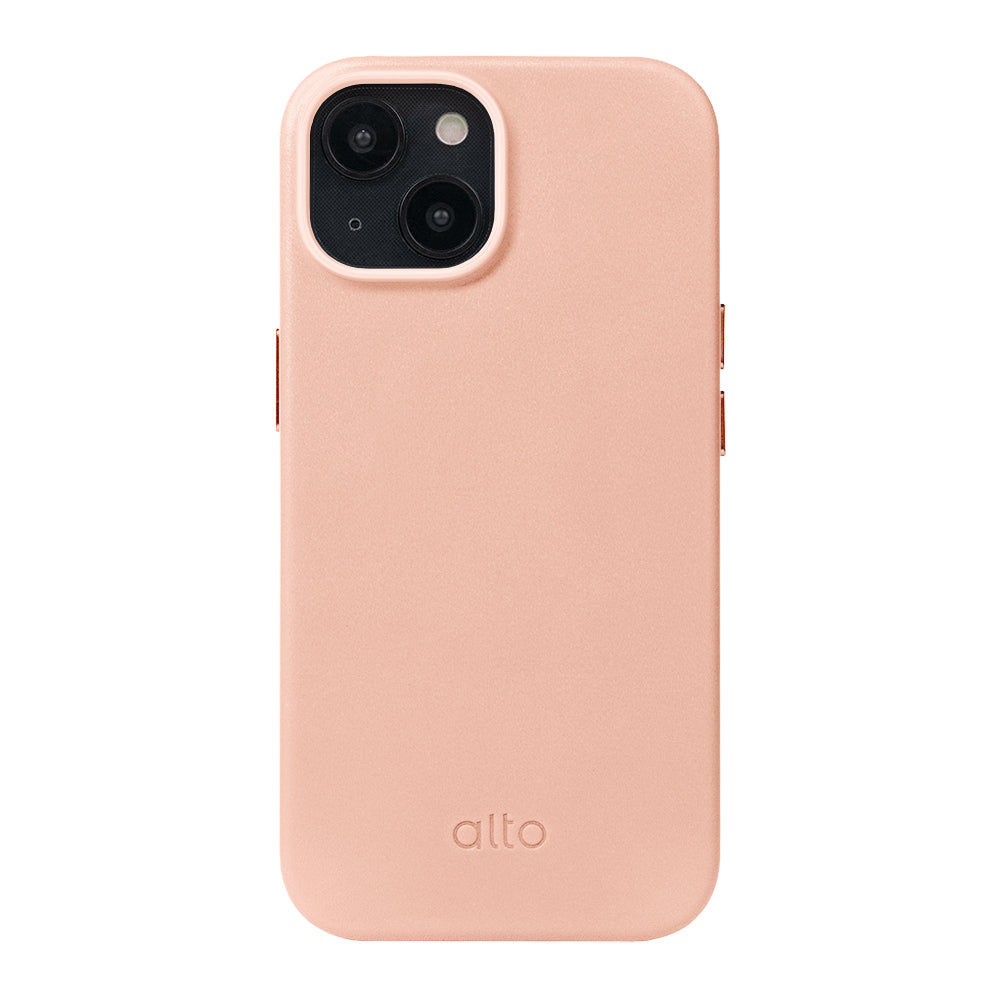 iPhone 15 - Clop 磁吸皮革手機殼 - 迷霧粉