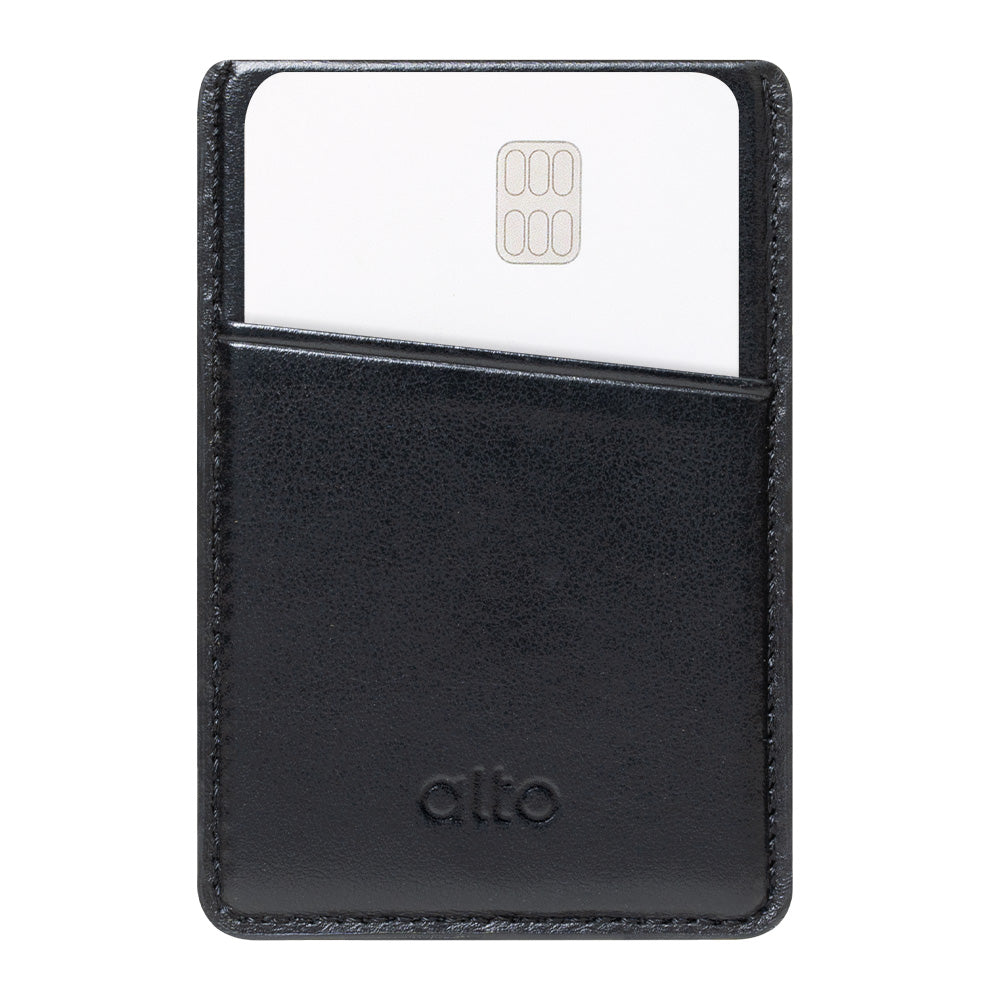 惜福品 - iPhone 磁吸皮革卡套 - 渡鴉黑