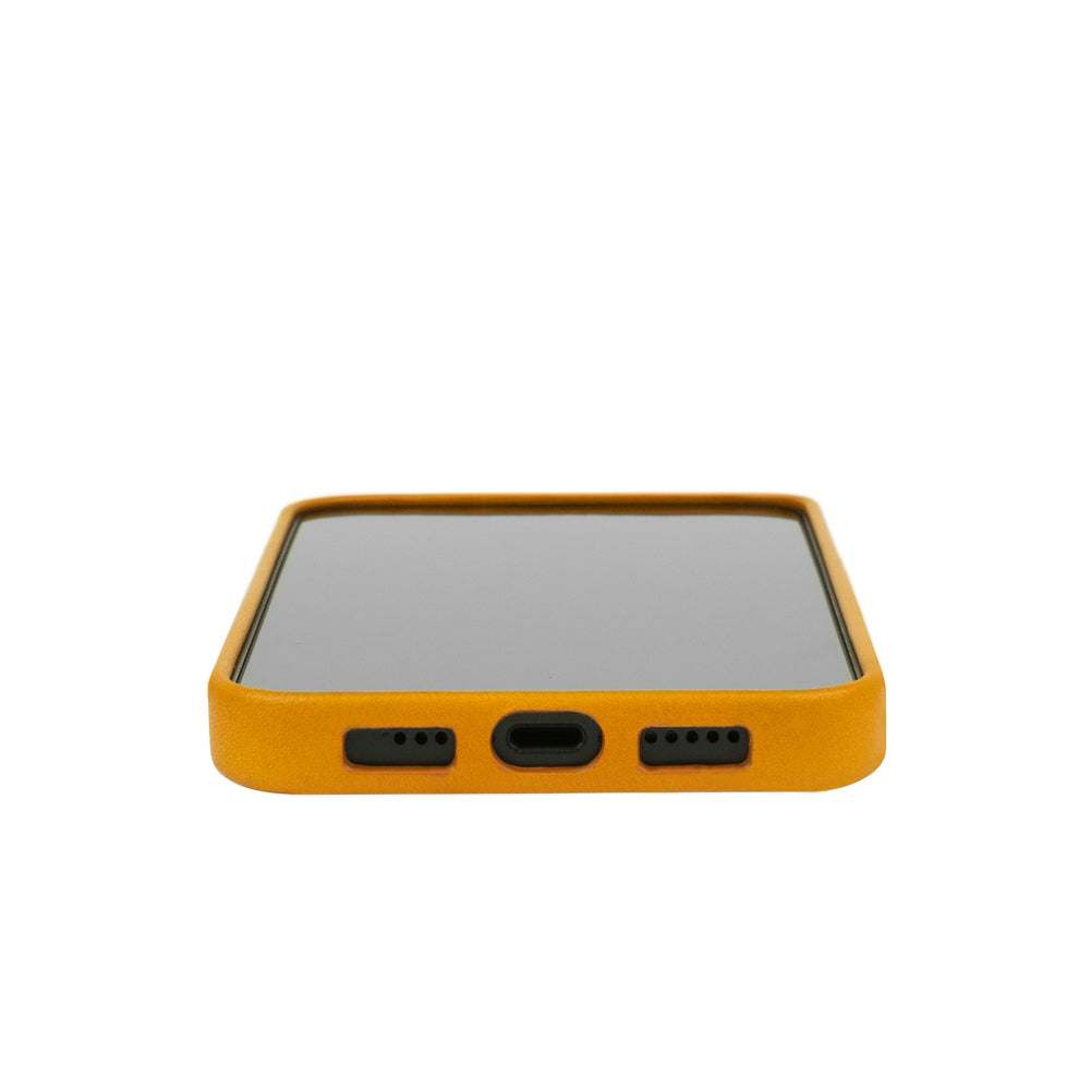 iPhone 14/iPhone 16e - Original 經典皮革手機殼 - 焦糖棕
