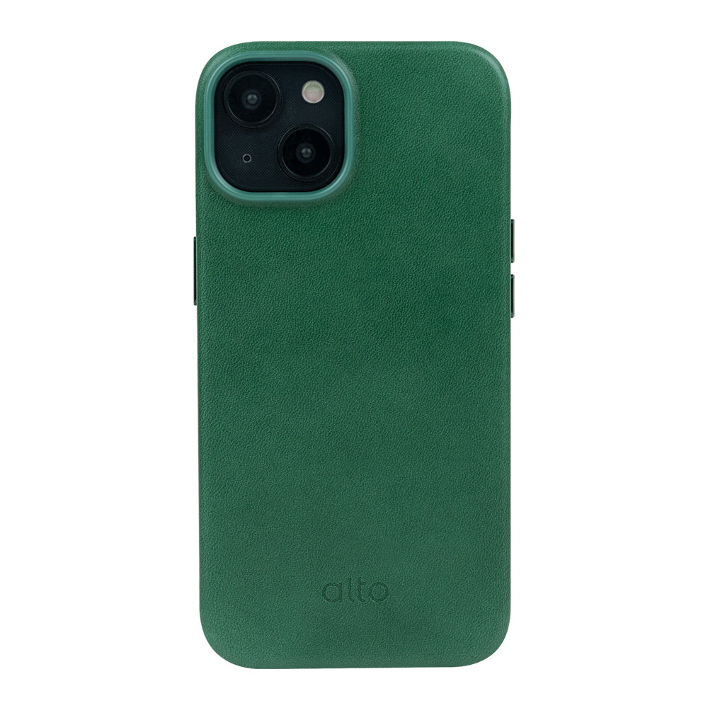iPhone 14/iPhone 16e - Original 經典皮革手機殼 - 森林綠