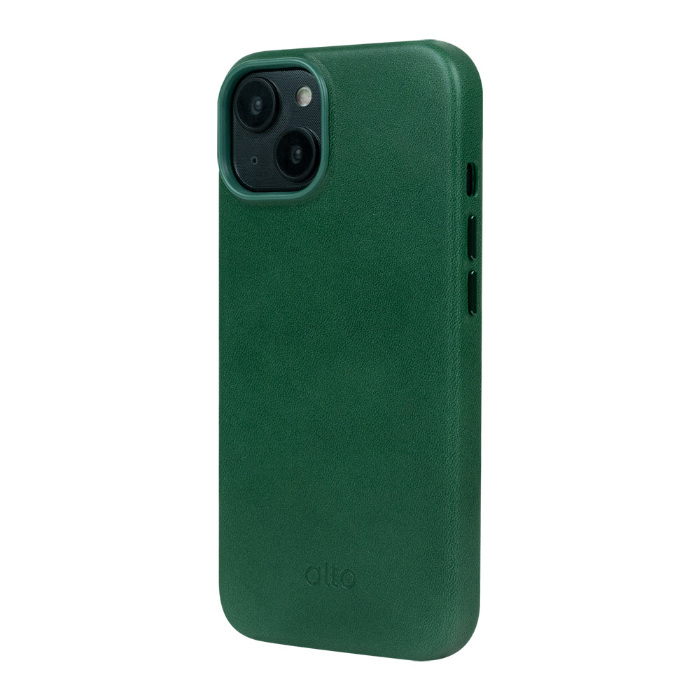 iPhone 14/iPhone 16e - Original 經典皮革手機殼 - 森林綠