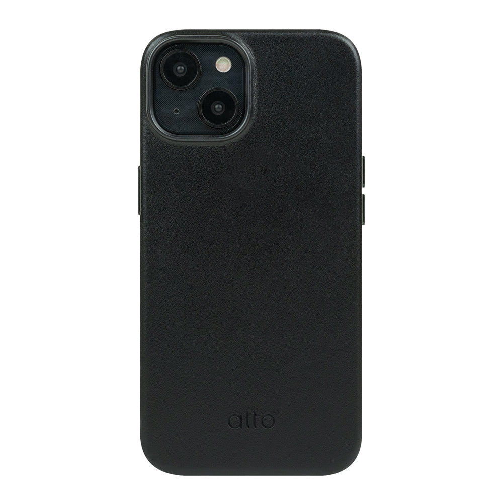 iPhone 14/iPhone 16e - Original 經典皮革手機殼 - 渡鴉黑