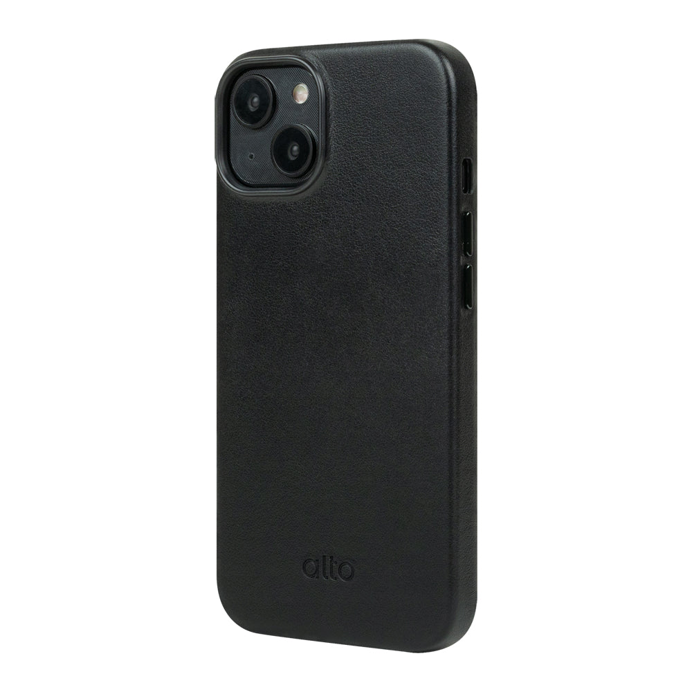 iPhone 14/iPhone 16e - Original 經典皮革手機殼 - 渡鴉黑