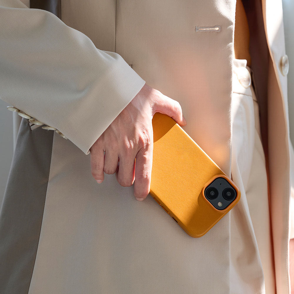 惜福品 - iPhone 14 Plus/iPhone 15 Plus - Original 經典皮革手機殼 - 焦糖棕