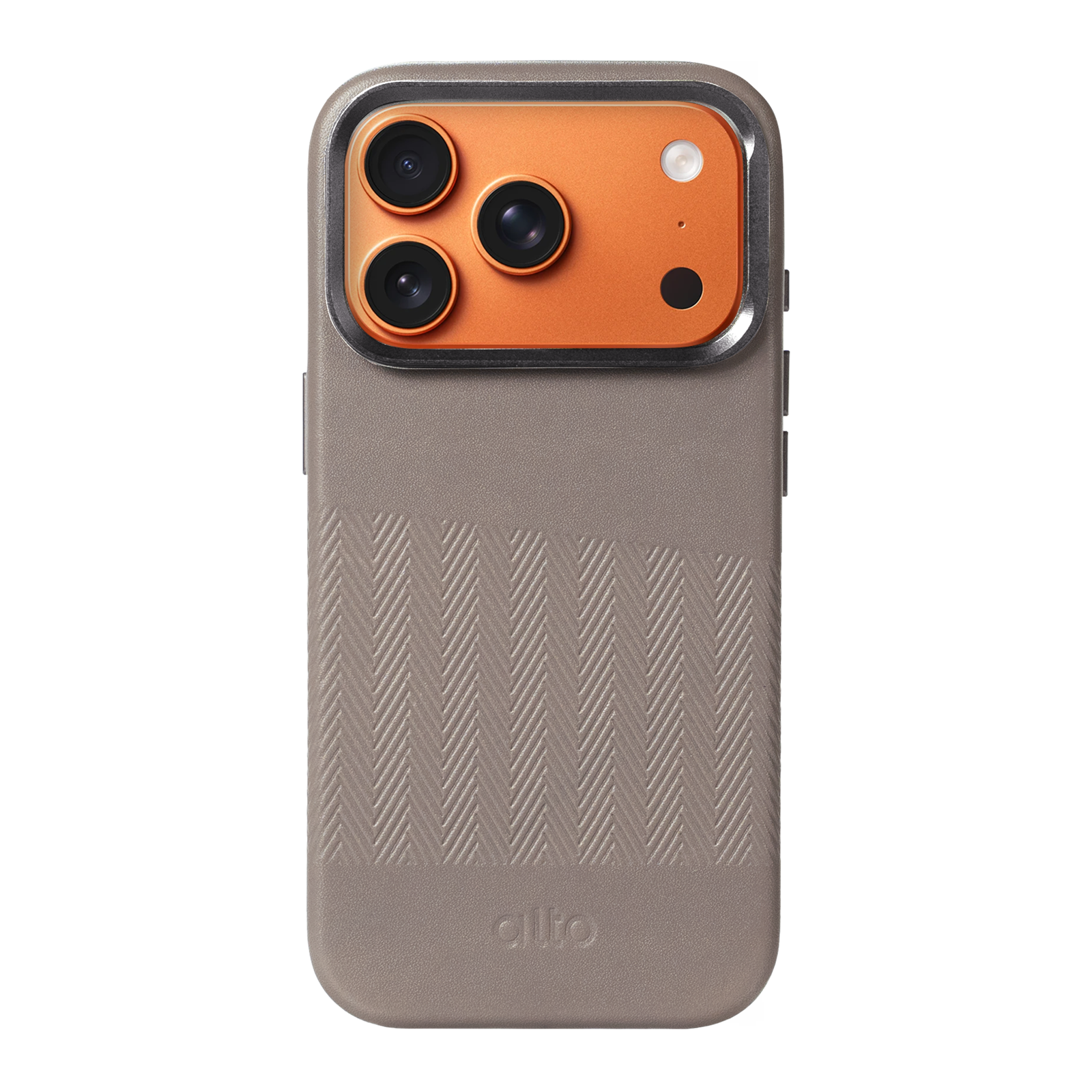 iPhone 17 Pro - Herring 磁吸支架皮革手機殼 - 礫石灰