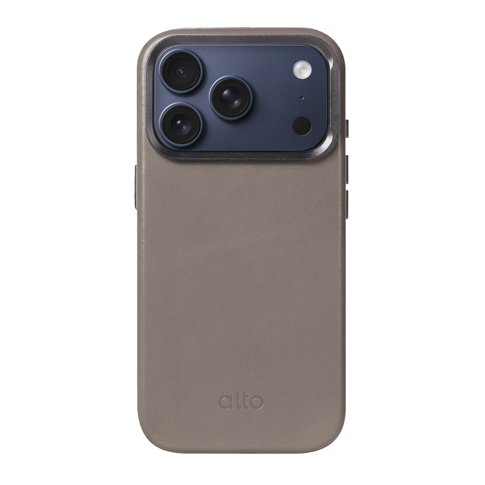 iPhone 17 Pro  - Uplop 磁吸支架皮革手機殼 - 礫石灰