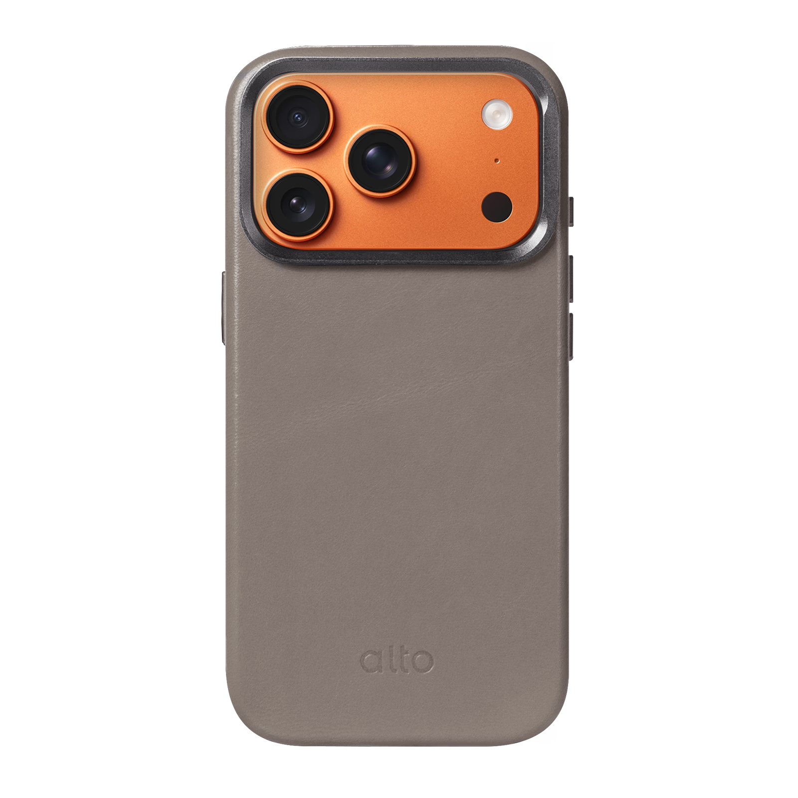 iPhone 17 Pro  - Uplop 磁吸支架皮革手機殼 - 礫石灰