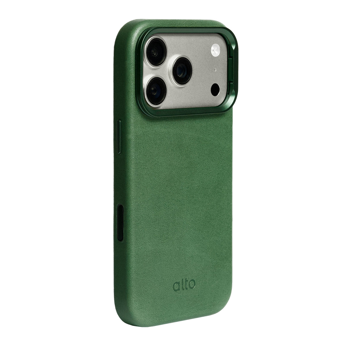 iPhone 18 Pro/17 Pro - Uplop 磁吸支架皮革手機殼 - 森林綠