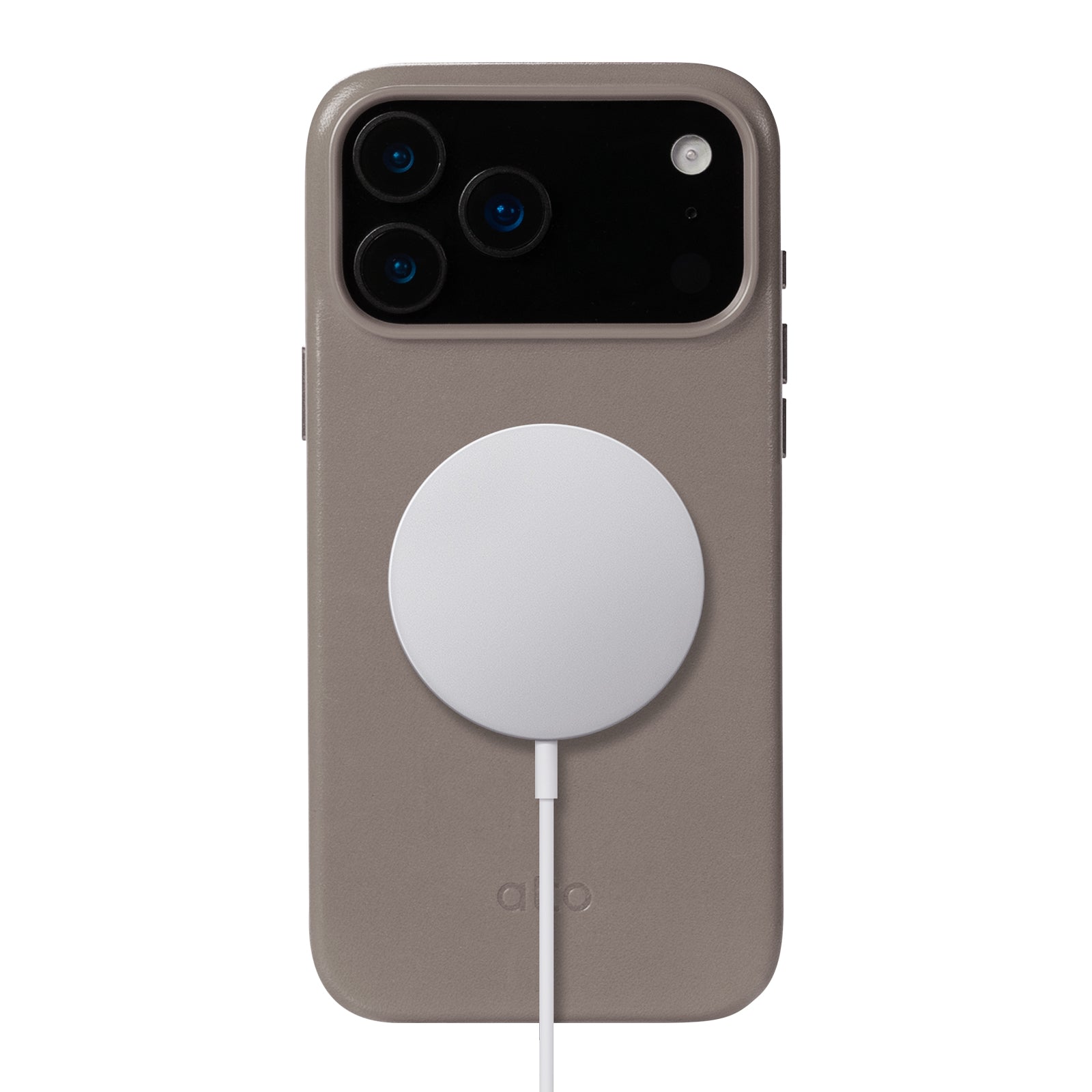 iPhone 17 Pro Max - Clop 磁吸皮革手機殼 - 礫石灰
