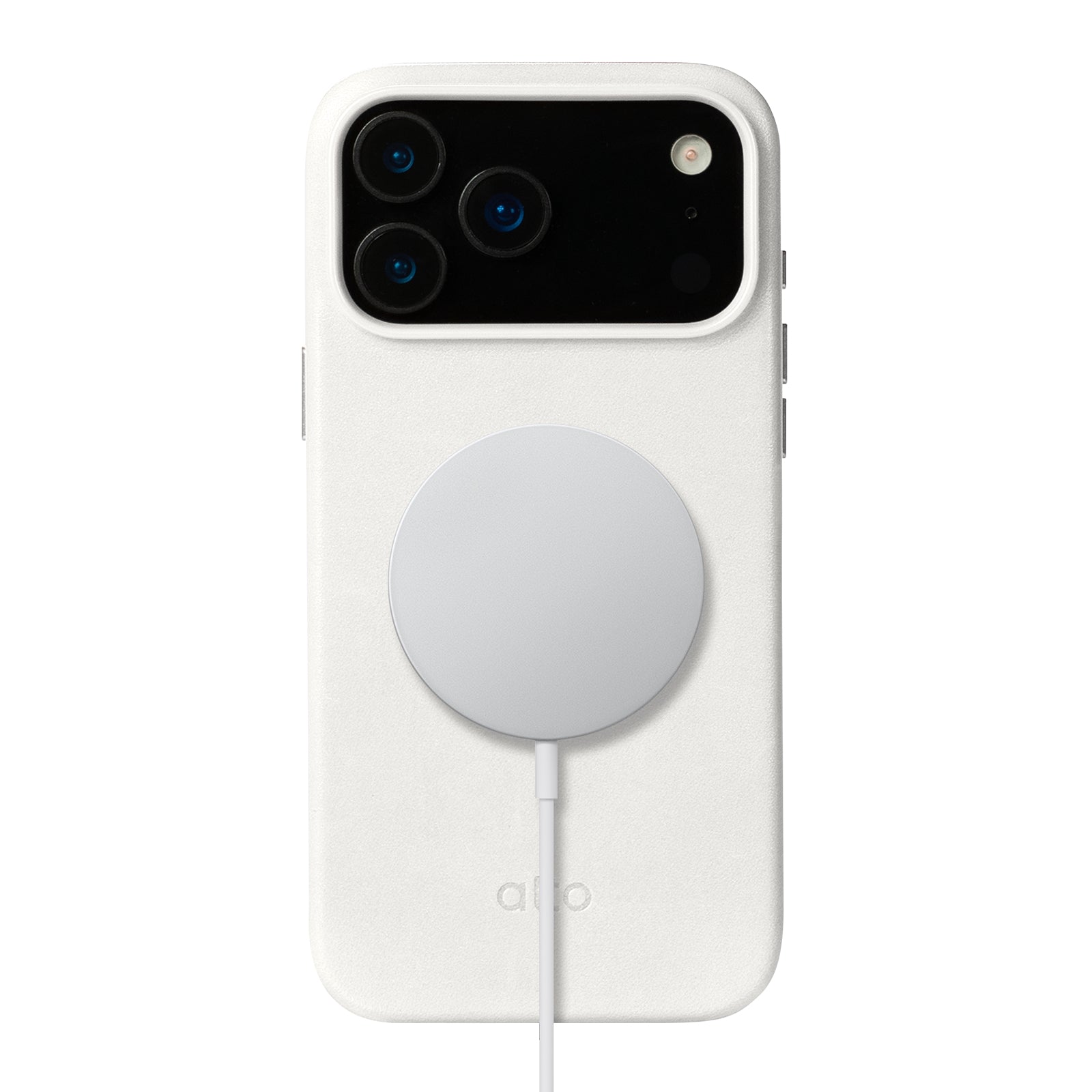 iPhone 17 Pro Max - Clop 磁吸皮革手機殼 - 霜月白