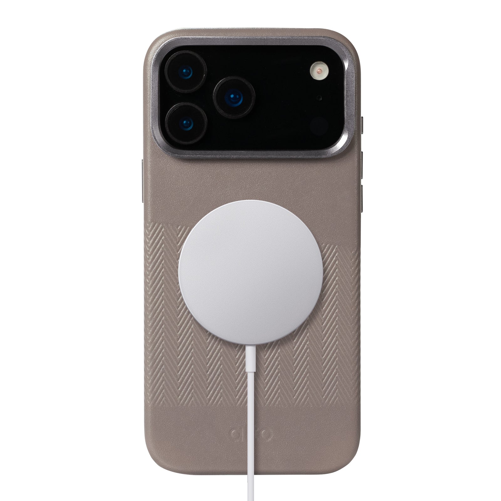 iPhone 17 Pro Max - Herring 磁吸支架皮革手機殼 - 礫石灰