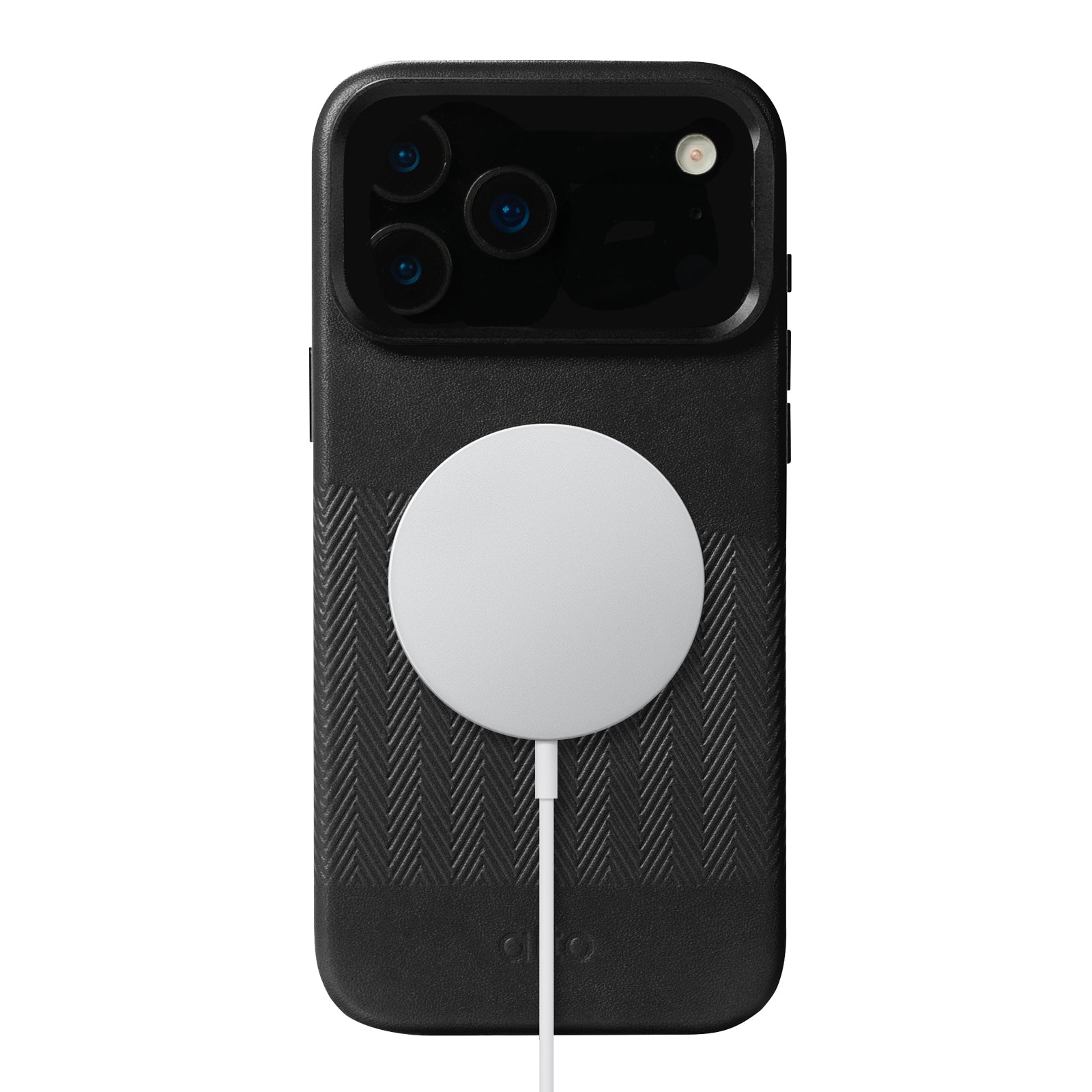 iPhone 17 Pro Max - Herring 磁吸支架皮革手機殼 - 渡鴉黑